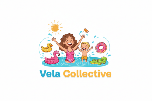Vela Collective Animated Mom & Child Logo